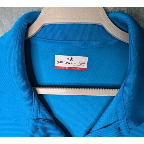 Grand Slam Men's XL Golf Polo Shirt Short‎ Sleeve Blue Activewear - Picture 4 of 6